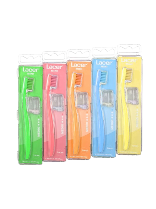 Lacer cepillo dental adulto mini medio