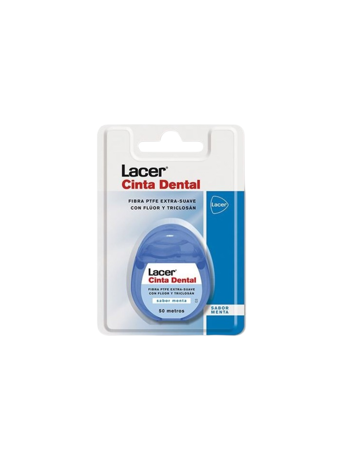 Lacer cinta dental fluor triclosan menta