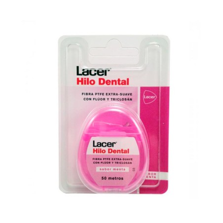 Lacer hilo dental fluor triclosan menta