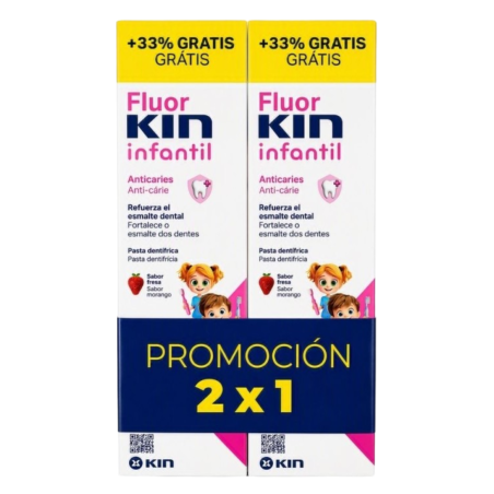 Kin Fluorkin infantil pasta 75 ml + 25 ml promo 2x1