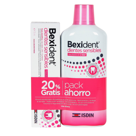 Isdin Bexident dientes sensibles colutorio + pasta pack