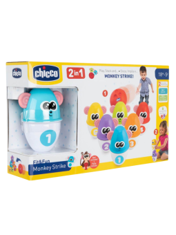 Chicco set de bolos monkey strike