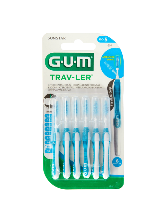 Gum cepillo interdental trav-ler 1614 conico 1.6mm 6 unidades