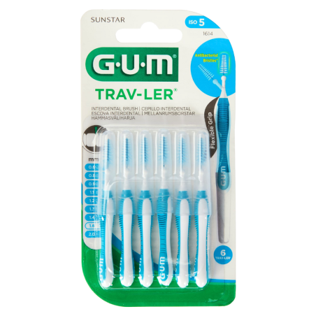 Gum cepillo interdental trav-ler 1614 conico 1.6mm 6 unidades
