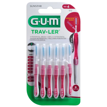 Gum cepillo interdental trav-ler 1612 cilindrico 1.4 mm 6 unidades