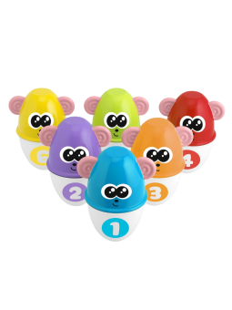 Chicco set de bolos monkey strike