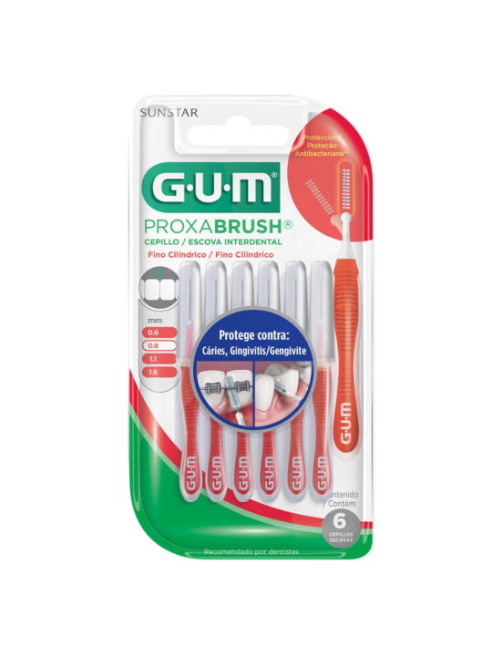 Gum cepillo interdental trav-ler 1314 cilíndrico ultrafino 0.6mm