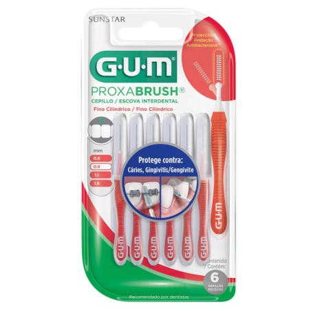 Gum cepillo interdental trav-ler 1314 cilíndrico ultrafino 0.6mm