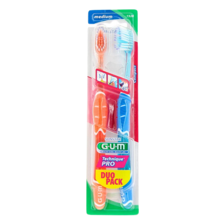 Gum cepillo dental adulto technique pro medio pack duo