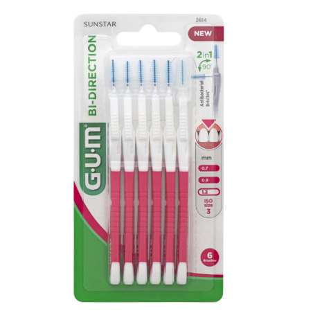 GUM CEPILLO INTERDENTAL BIDIRECCIONAL FINO CONICO 2614