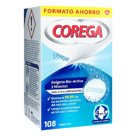 Corega oxigeno bio-activo limpieza protesis dental