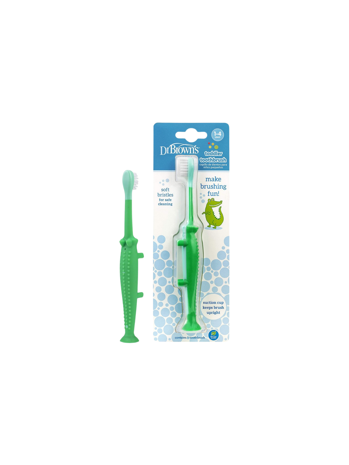 dr brown´s cepillo dental infantil cocodrilo 1-4 años