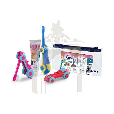 Kit de viaje infantil pasta dentifrica Kin + cepillo infantil