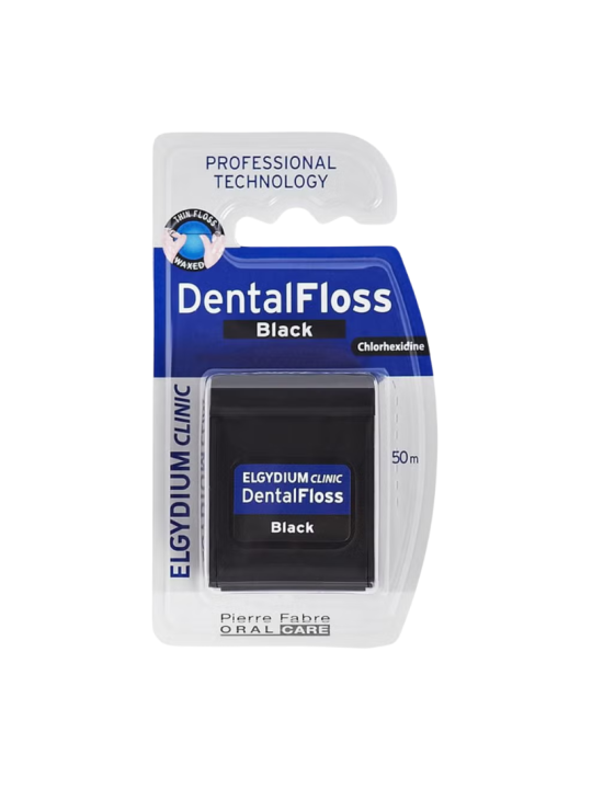 Elgydium clinic con clorhexidina hilo dental negro 50 m