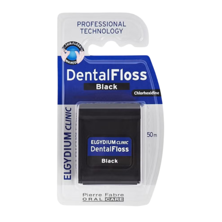 Elgydium clinic con clorhexidina hilo dental negro 50 m