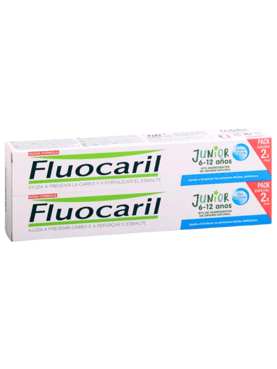 Fluocaril duplo junior 6-12 años gel 2x75ml