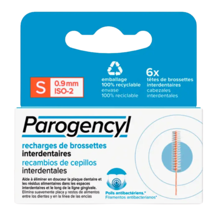 Parogencyl cepillo interdental recambio 6 unidades talla S
