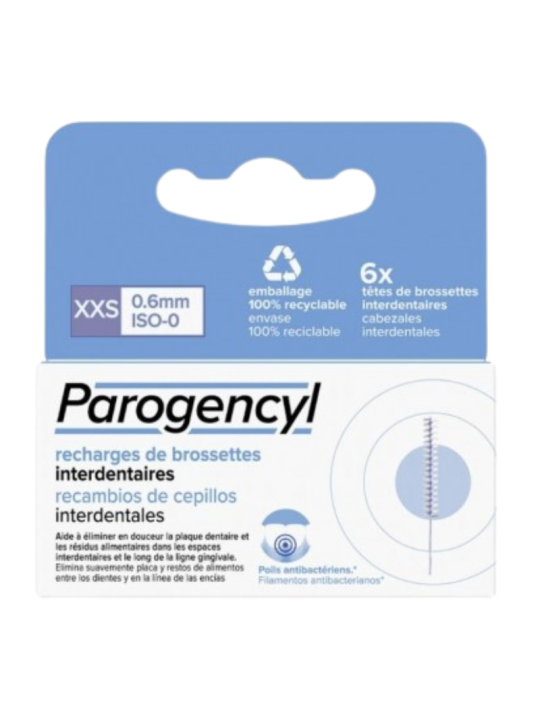 Parogencyl cepillo interdental recambio 6 unidades talla XXS