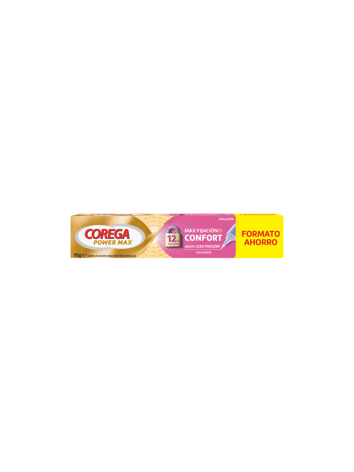 Corega max fijación + confort sin sabor 70 g