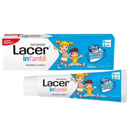 Lacer infantil gel dental 75ml fresa