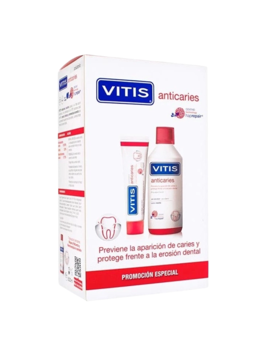 Vitis anticaries pack colutorio 500ml + pasta 100ml