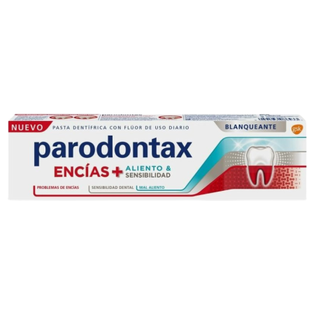 Parodontax encias + aliento & sensibilidad blanqueante 75 ml