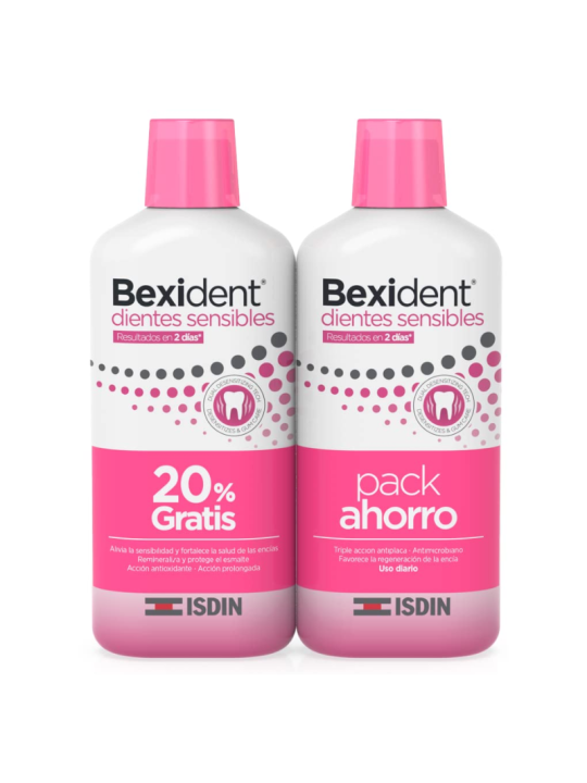 ISDIN bexident pack dientes sensibles colutorio 500ml + 500ml