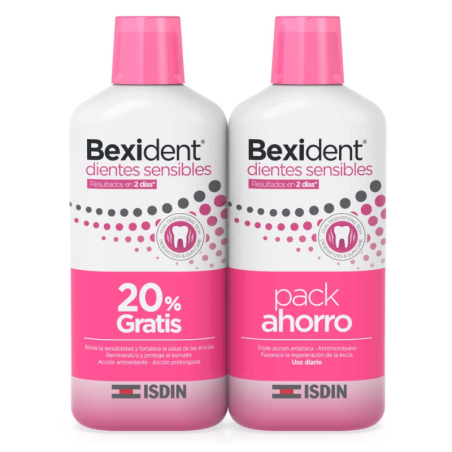 ISDIN bexident pack dientes sensibles colutorio 500ml + 500ml