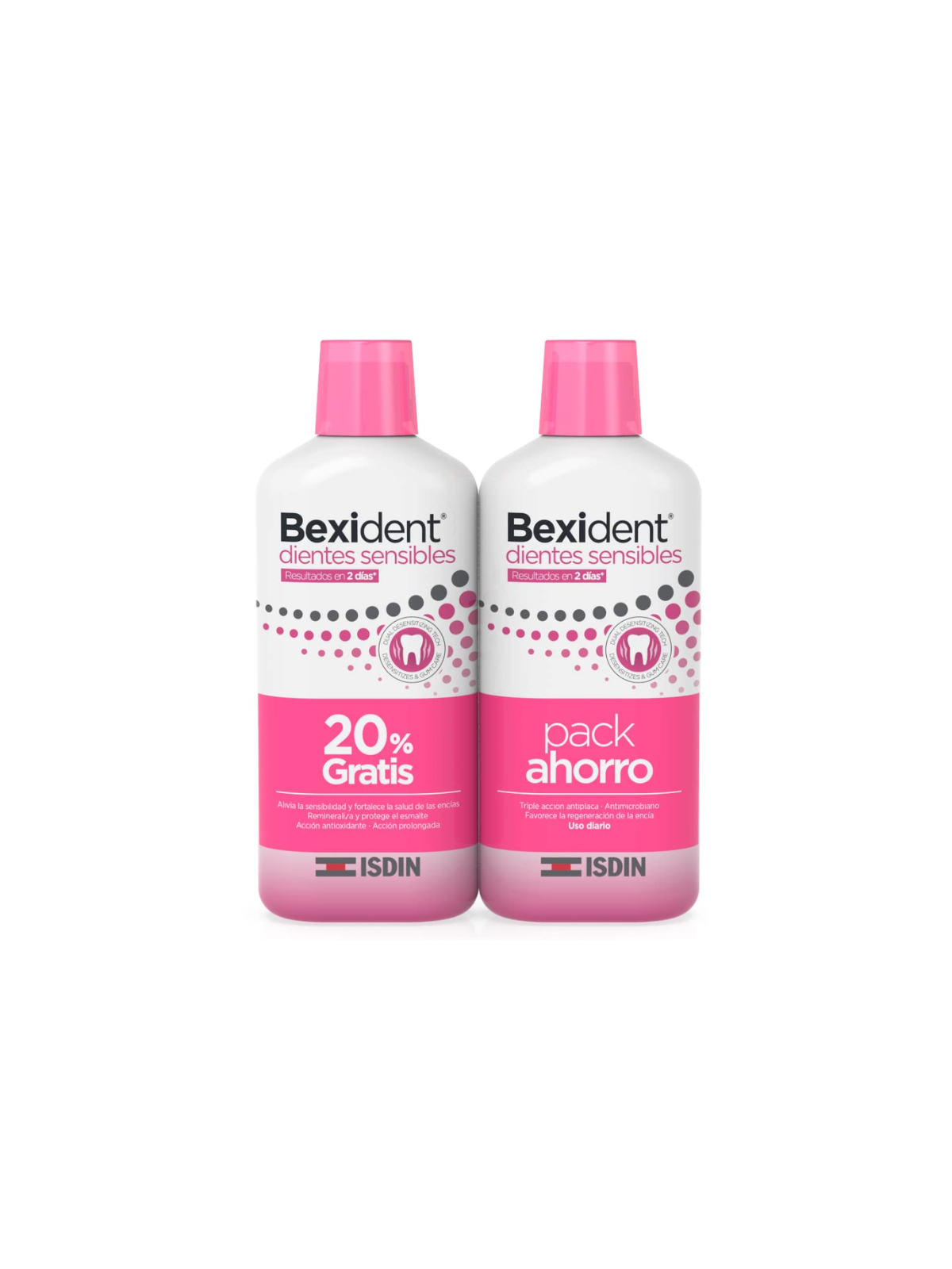 ISDIN bexident pack dientes sensibles colutorio 500ml + 500ml