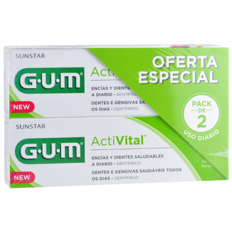 GUM bio gel dentífrico duplo 2x75ml