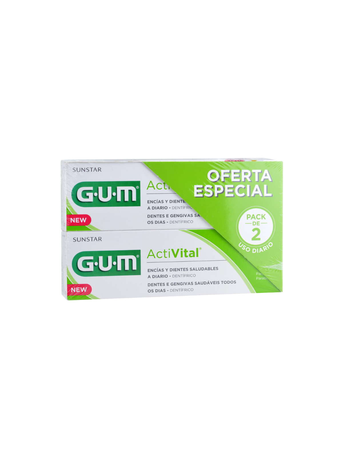 GUM bio gel dentífrico duplo 2x75ml