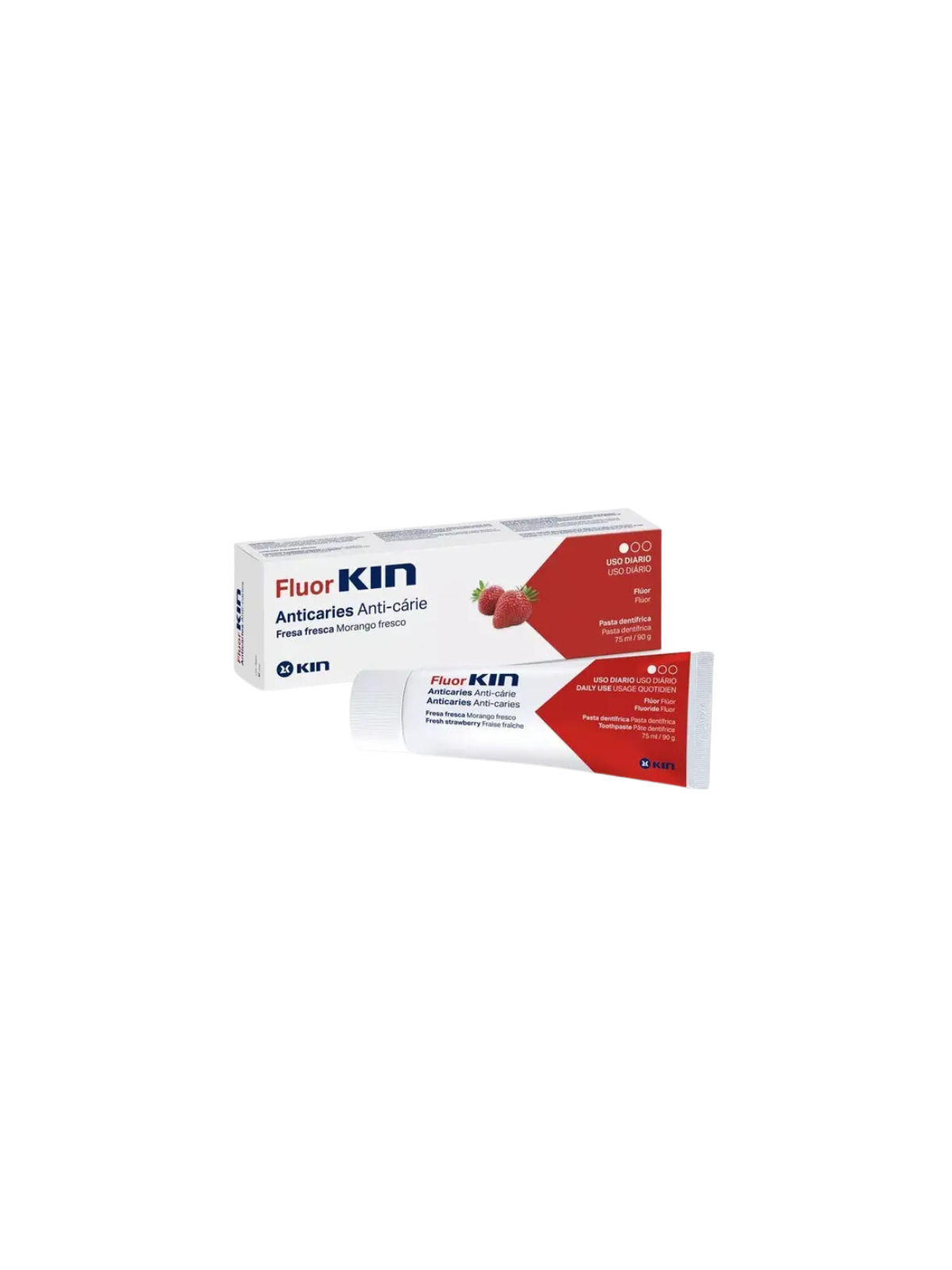 Kin FluorKin anticaries pasta dentífrica 75ml sabor fresa freca