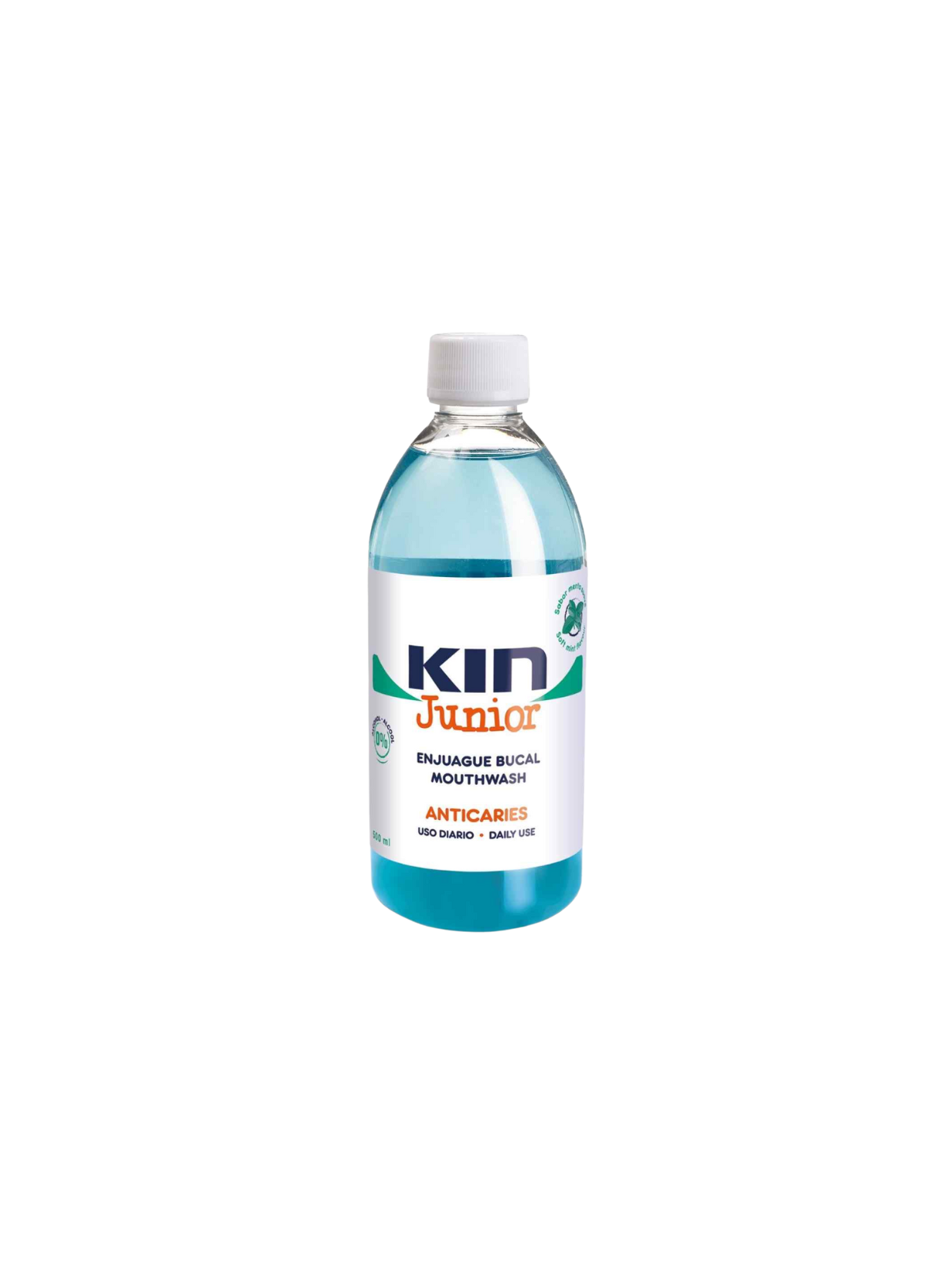 Kin junior enjuague bucal 500ml sabor menta suave