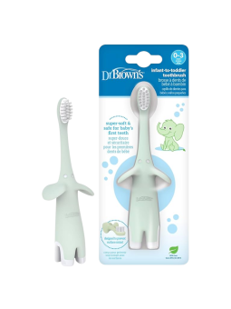 Dr Brown´s cepillo dientes bebé verde elefante