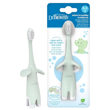 Dr Brown´s cepillo dientes bebé verde elefante