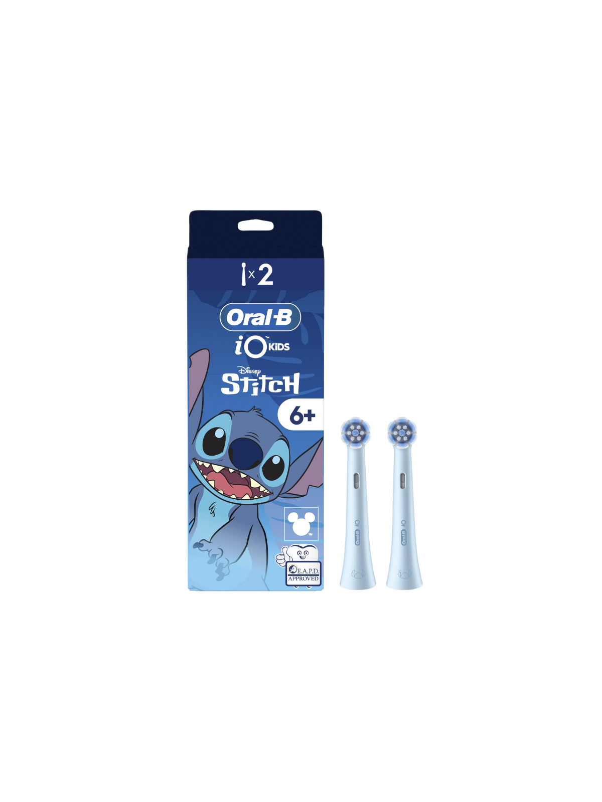 Oral-B cepillo dental eléctrico infantil recambio IO gentle care 2 cabezales Stitch