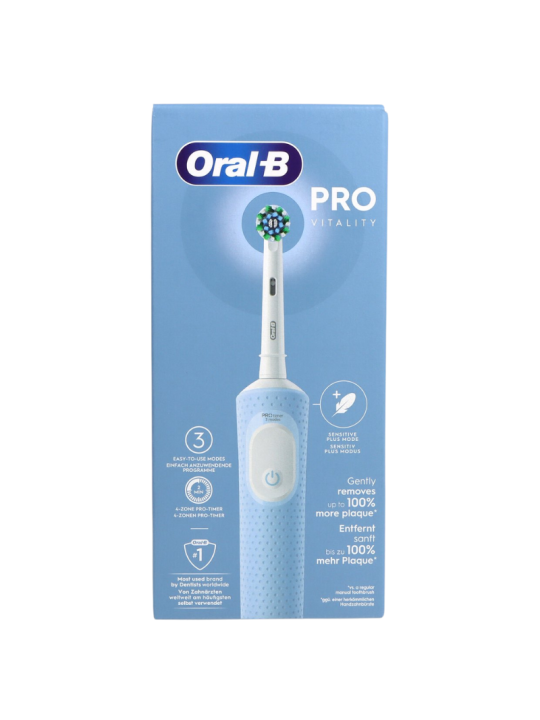 Oral-B cepillo electrico recargable vitality pro vapor blue box