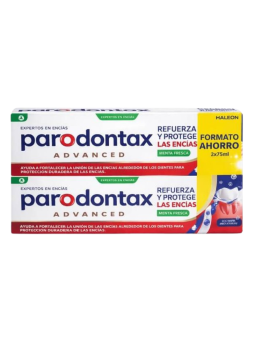 Parodontax refuerza y protege las encías dentifrico sabor menta fresca 2 x 75ml