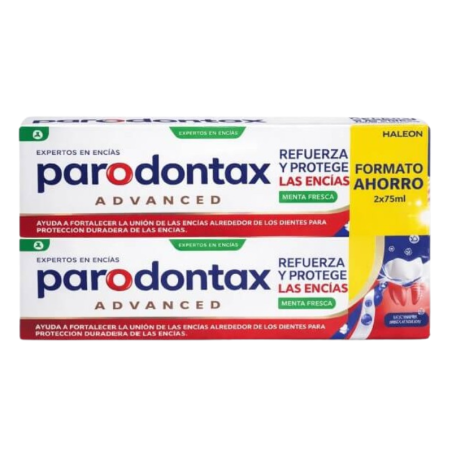 Parodontax refuerza y protege las encías dentifrico sabor menta fresca 2 x 75ml
