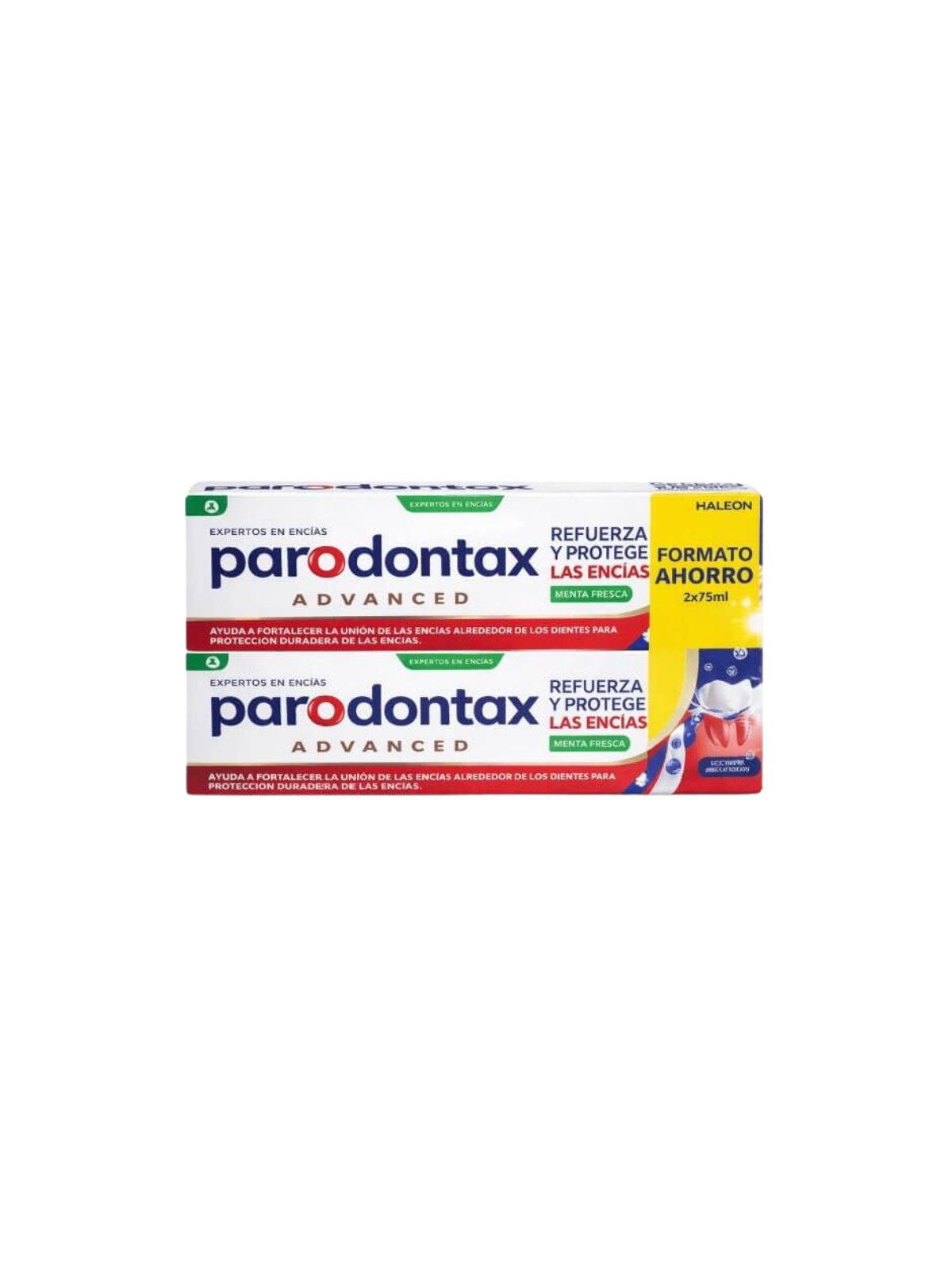 Parodontax refuerza y protege las encías dentifrico sabor menta fresca 2 x 75ml