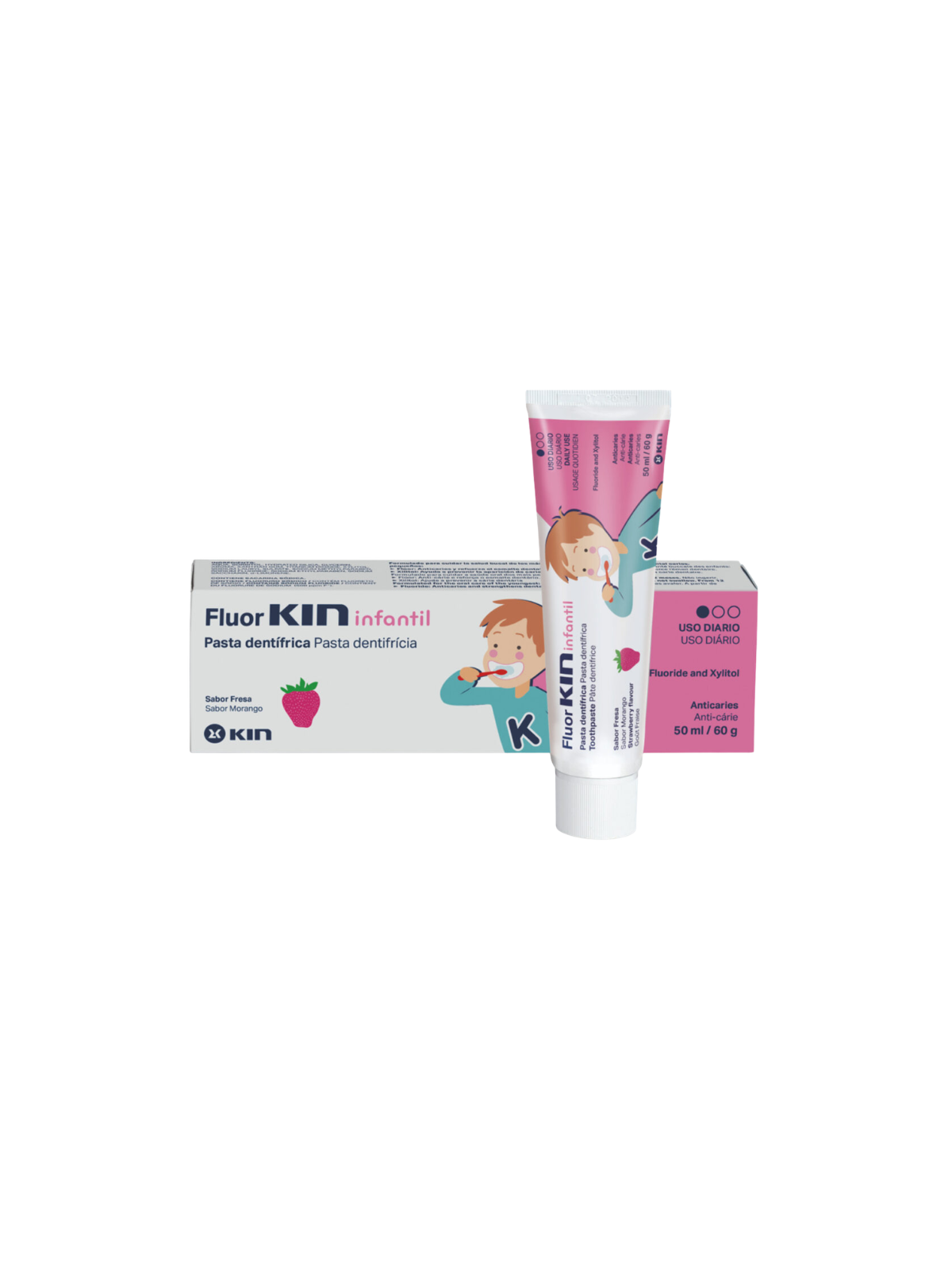 Fluor kin infantil pasta dentífrica 50ml sabor fresa