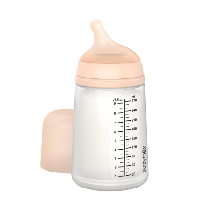 Suavinex biberon anticolico zero.zero tetina silicona flujo m 270 ml color claro 01