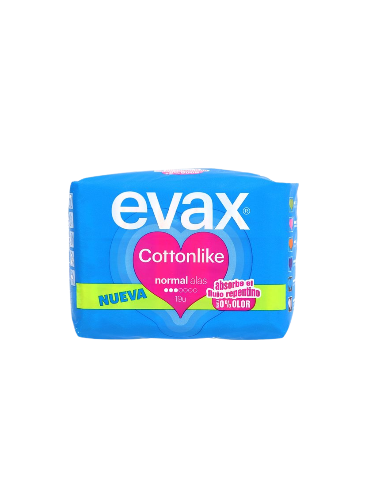 Evax compresas cottonlike normal alas 19uds