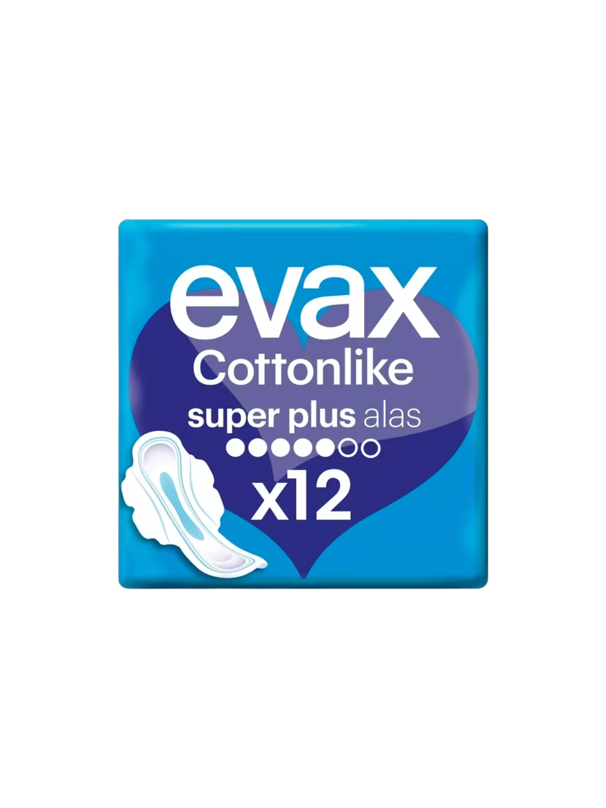 Evax compresas cottonlike superplus alas 12 uds
