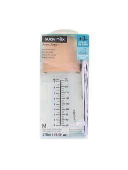 Suavinex biberon anticolico zero.zero tetina silicona flujo m 270 ml color claro 01