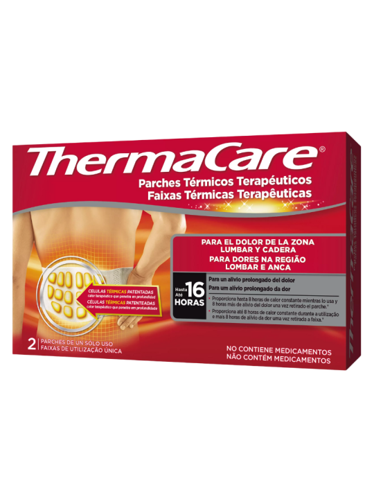 Thermacare parches termicos zona lumbar y cadera 2 uds