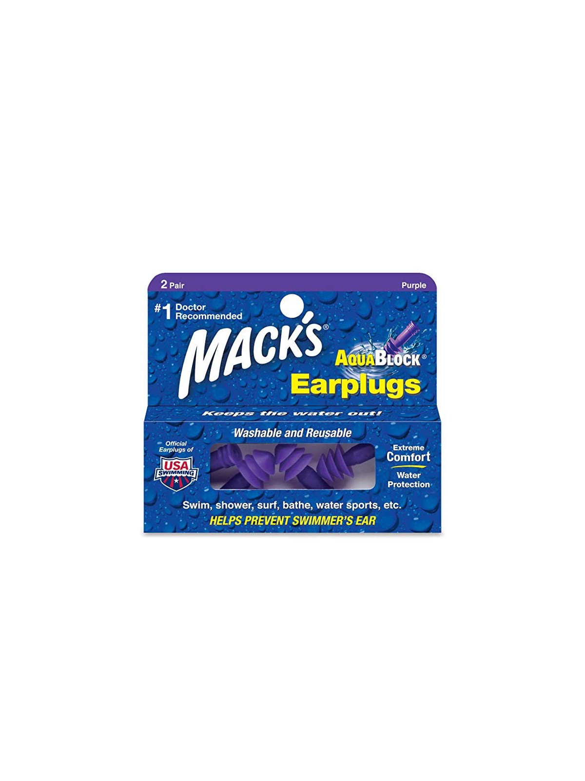 Macks tapones oidos aqua block 2 uds