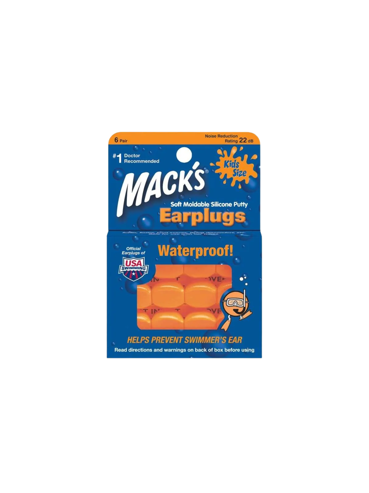 Macks tapones oidos silicona infantil 12 uds