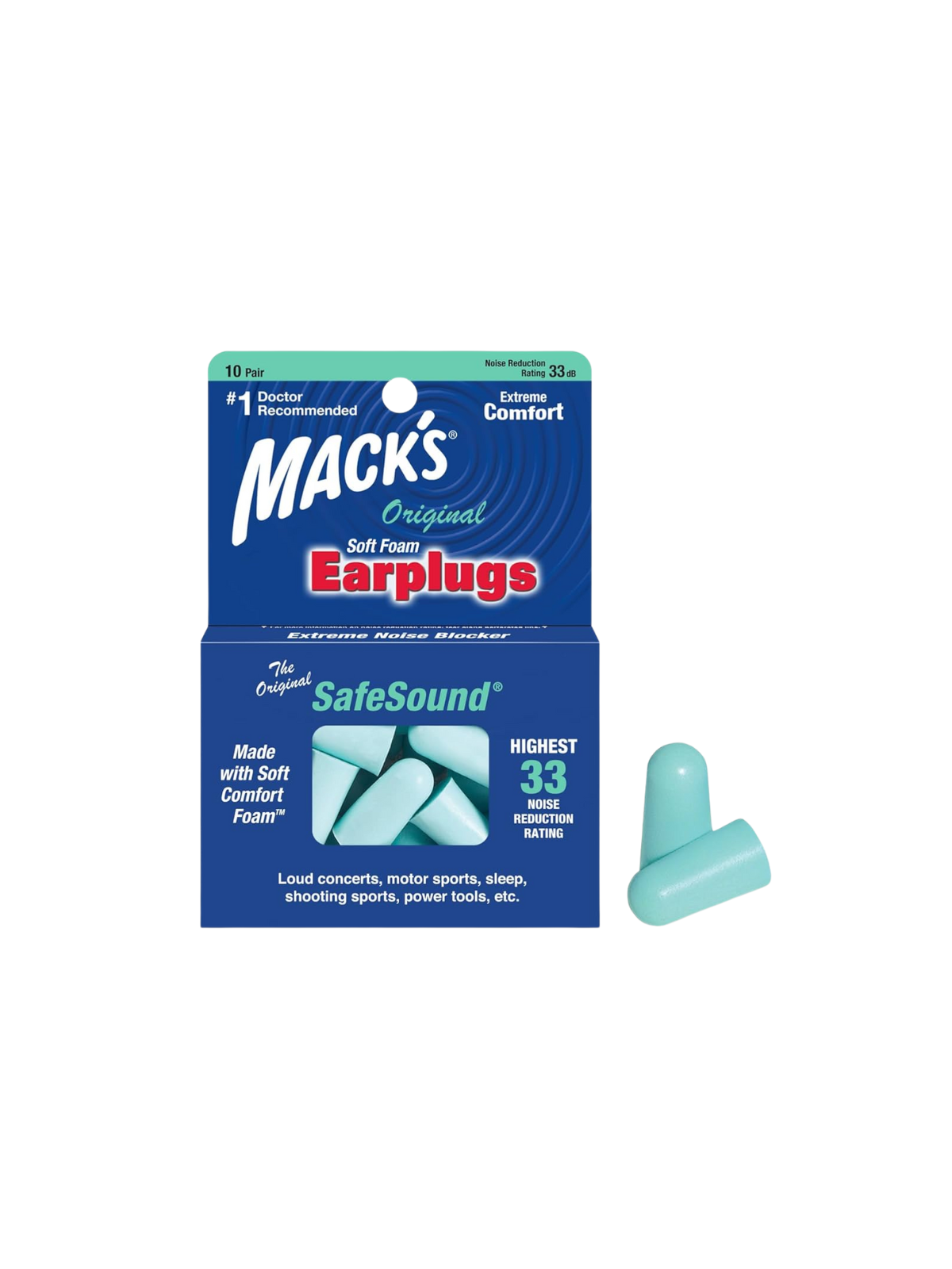 Macks tapones oidos espuma 10 uds
