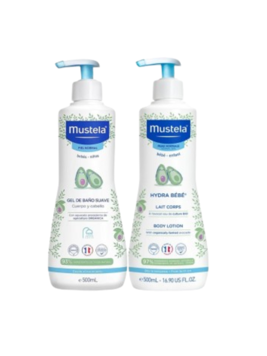 Mustela pack dermolimpiador + hydra bebe